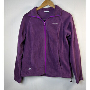 Columbia Sportswear Women's Medium Full Zip Purple Fleece Jacket